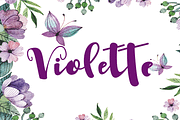 Violette, a Script Font by Letter-P (Thumbnail 2 of 10)