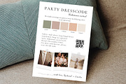 Guest dresscoode, mood board card, a Card Template by EvaTemplates (Thumbnail 1 of 7)