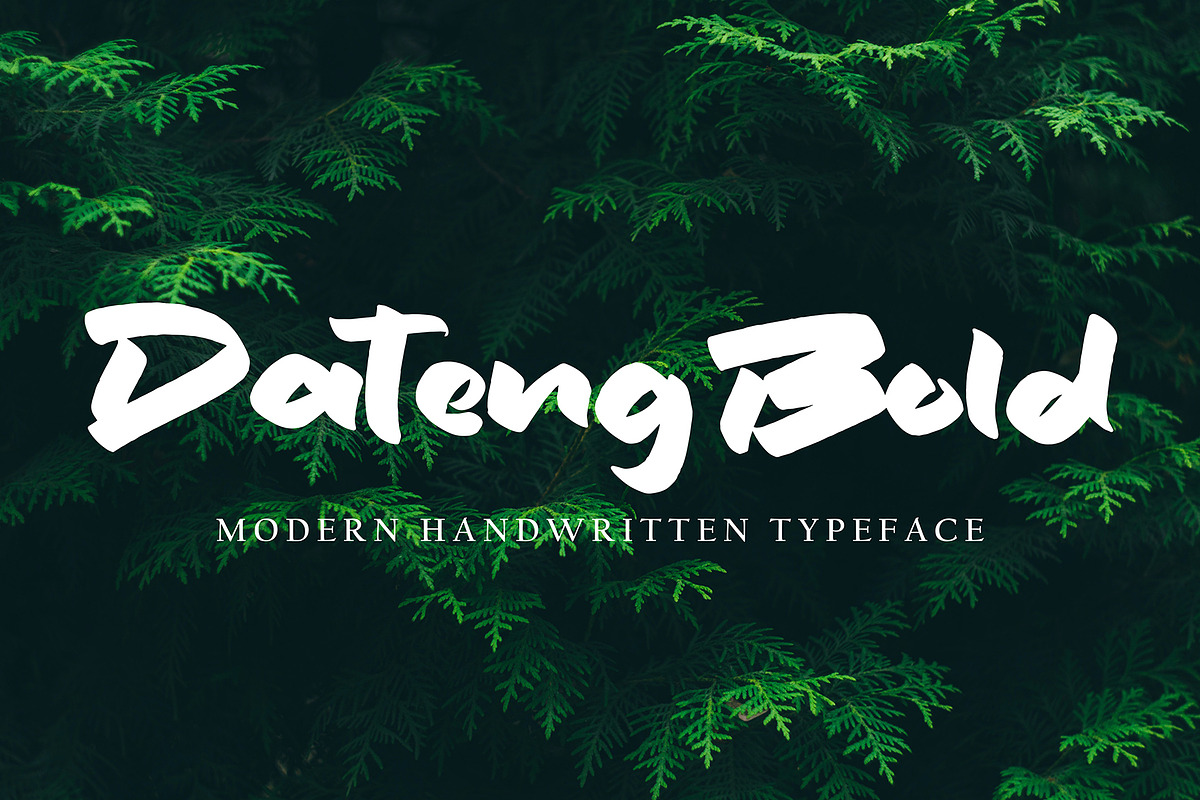Dateng Bold, a Handwritten Font by pineungtype (Photo 1 of 7)