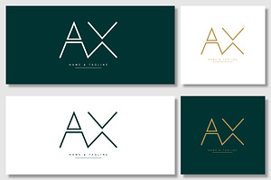 AX Initial Letters Logo Design