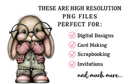 Whimsical Easter Bunny Clipart, an Illustration by OK Design (Thumbnail 4 of 6)