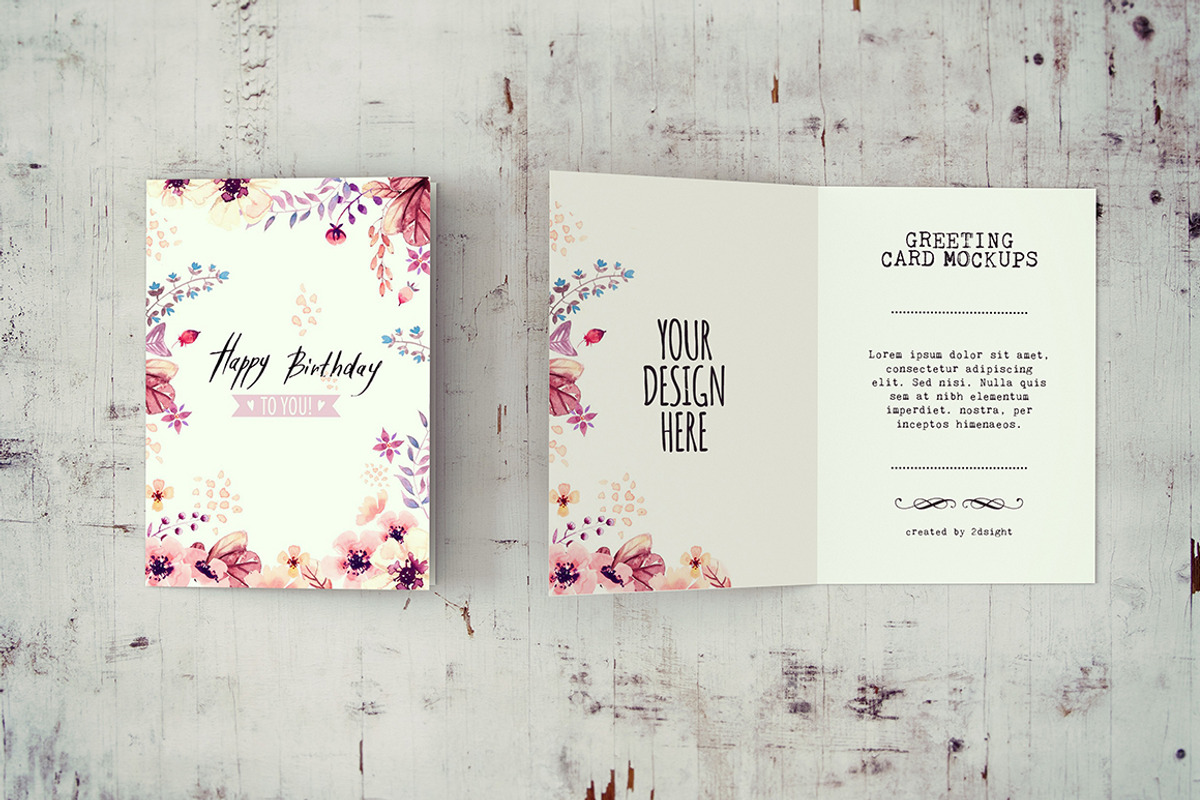 Invitation & Greeting Card Mockup v2, a Print Template by 2dsight (Photo 5 of 15)