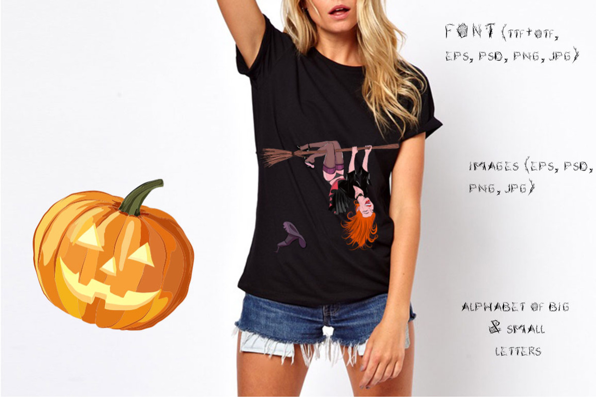 Halloween woody alphabet preview 3