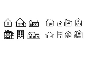 Variety of house designs showcasing, an Object Illustration by ZinetroN