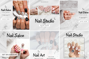 32 MANICURE Instagram Canva Template