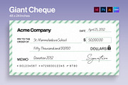 Giant Check Template, a Stationery Template by BrandPacks (Thumbnail 1 of 6)