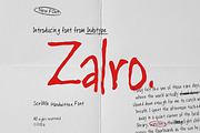 Zarlo - Scribble Handwritten Font, a Handwritten Font by Indotype Foundry (Thumbnail 1 of 10)
