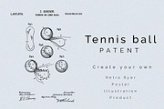 Tennis Ball Patent, an Illustration by Nordic Designs (Thumbnail 1 of 3)