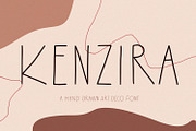 Kenzira - A Hand Drawn Art Deco Font, a Sans Serif Font by Graphicfresh (Thumbnail 1 of 7)