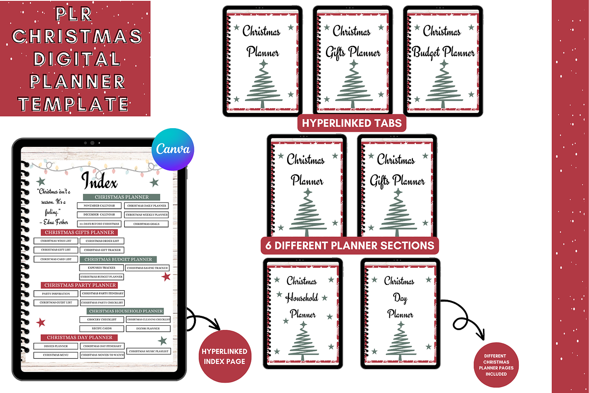 Canva Christmas Digital Planner, a Stationery Template by DigitalbossCreations (Photo 6 of 10)