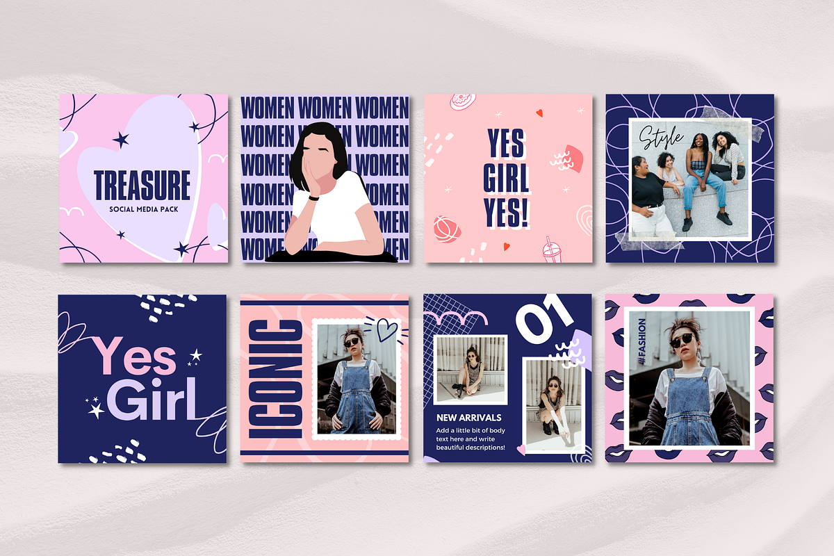 CANVA | Treasure Social Media Pack, a Social Media Template by 9inchideas (Photo 4 of 9)