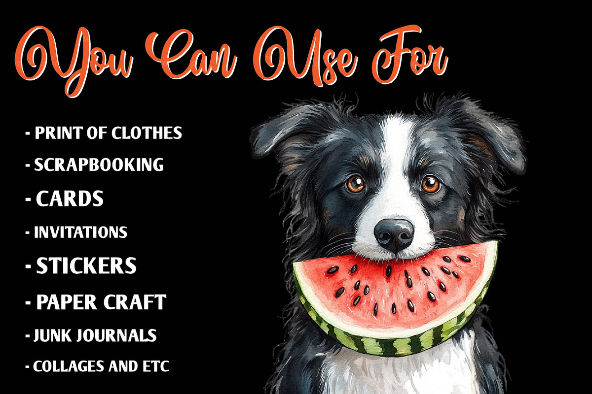 Dog Silhouette Love Summer Clipart, an Illustration by CreationArt (Photo 3 of 9)