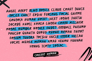 Coolest Woman Font