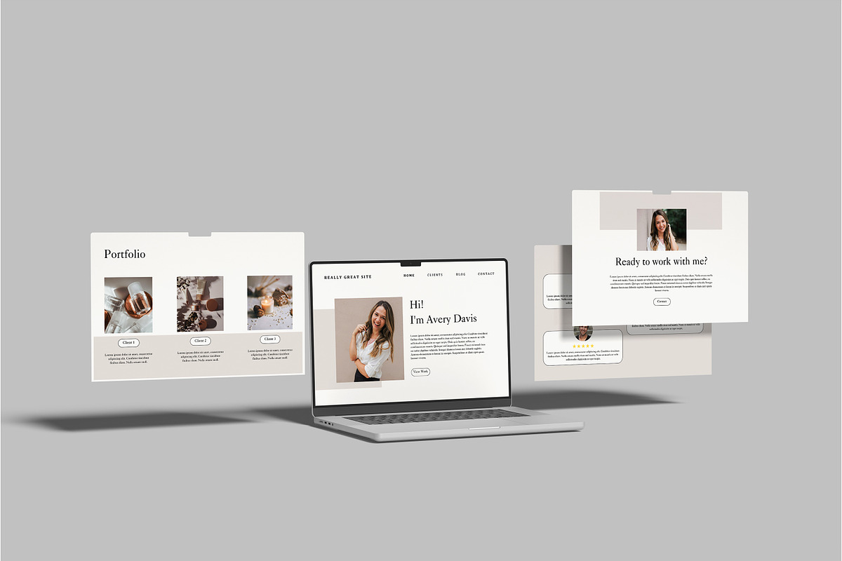 Laptop Screen Website Mockup, a Device Mockup by Bangdastudio (Photo 10 of 10)