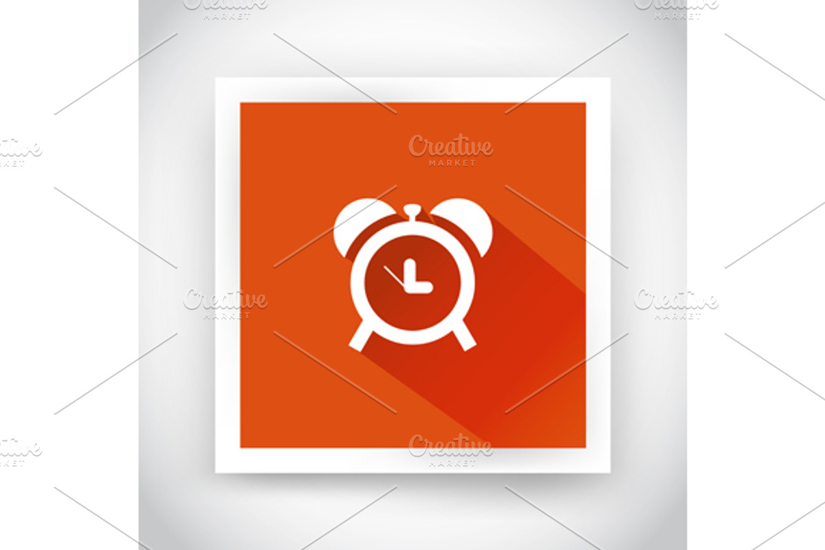 Icon of alarm clock for web