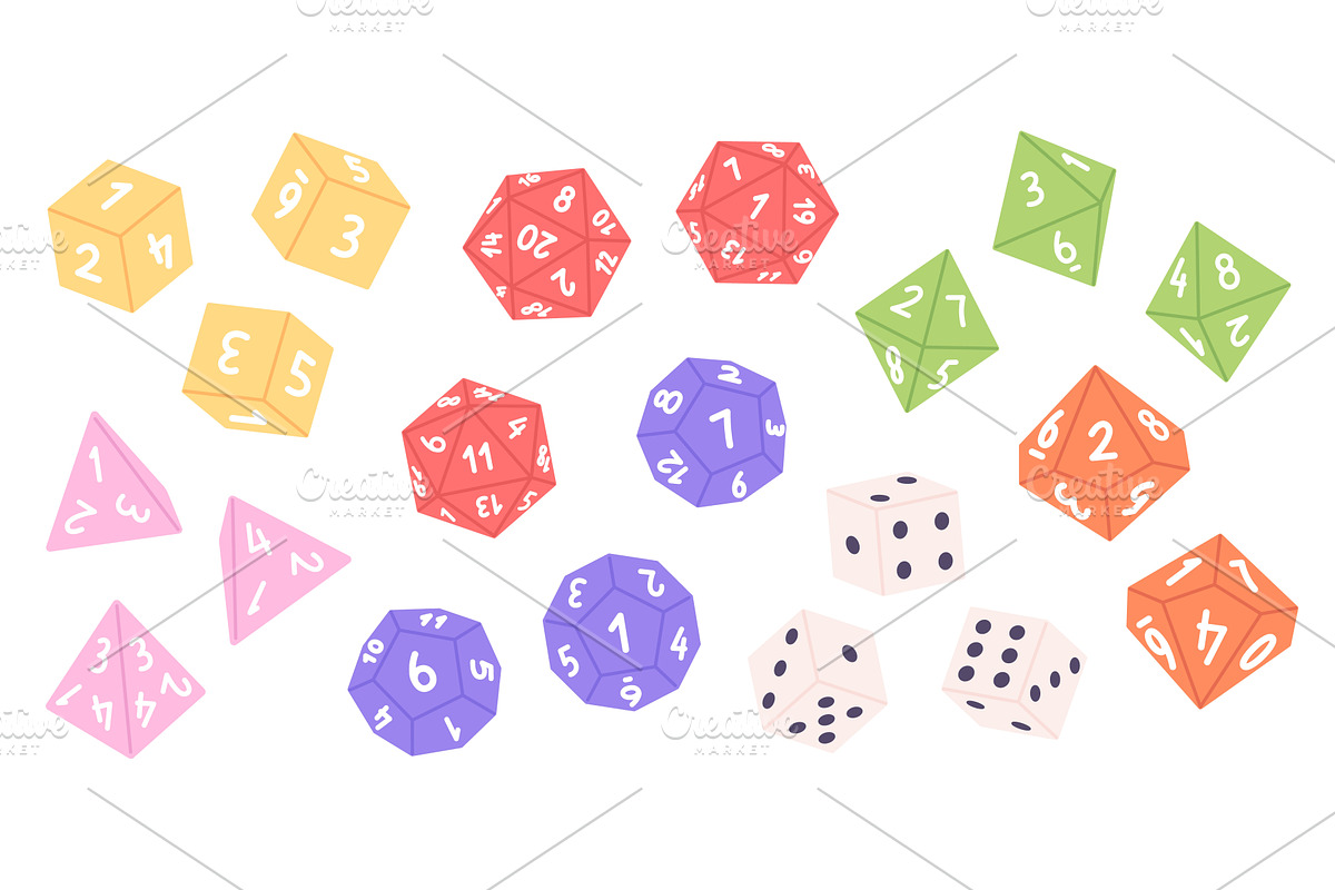 Rpg game dices. Plastic polyhedral, a Sport Illustration by LadadikArt