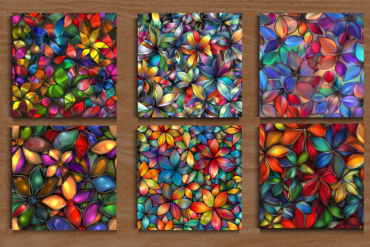 Stained Glass Flower Pattern, a Pattern Graphic by protabsorkar11 (Photo 4 of 4)