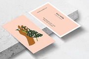 Botanical Love Business Card, a Business Card Template by The Wall Art Mockup Shop (Thumbnail 2 of 2)