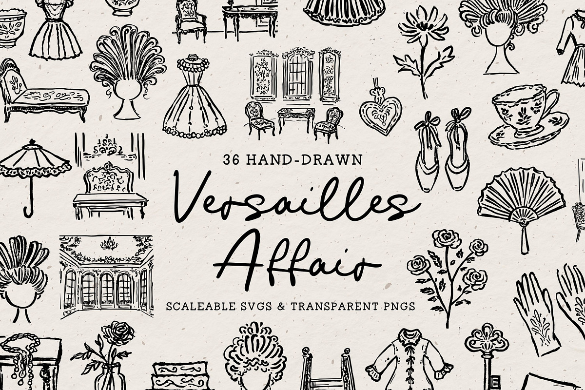 French Clipart, Paris Society Set, an Object Illustration by The October Creative (Photo 1 of 6)