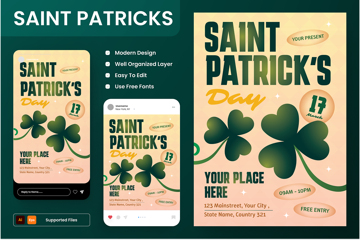 Saint Patrick's Day Flyer, a Flyer Template by Annora Studio (Photo 1 of 6)