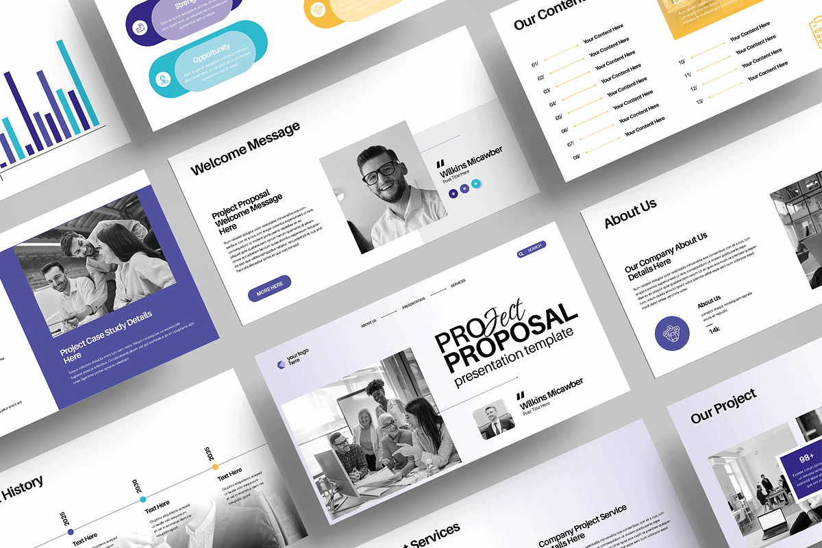 Project Proposal Presentation Design, a Presentation Template by MightyDesign (Photo 1 of 8)