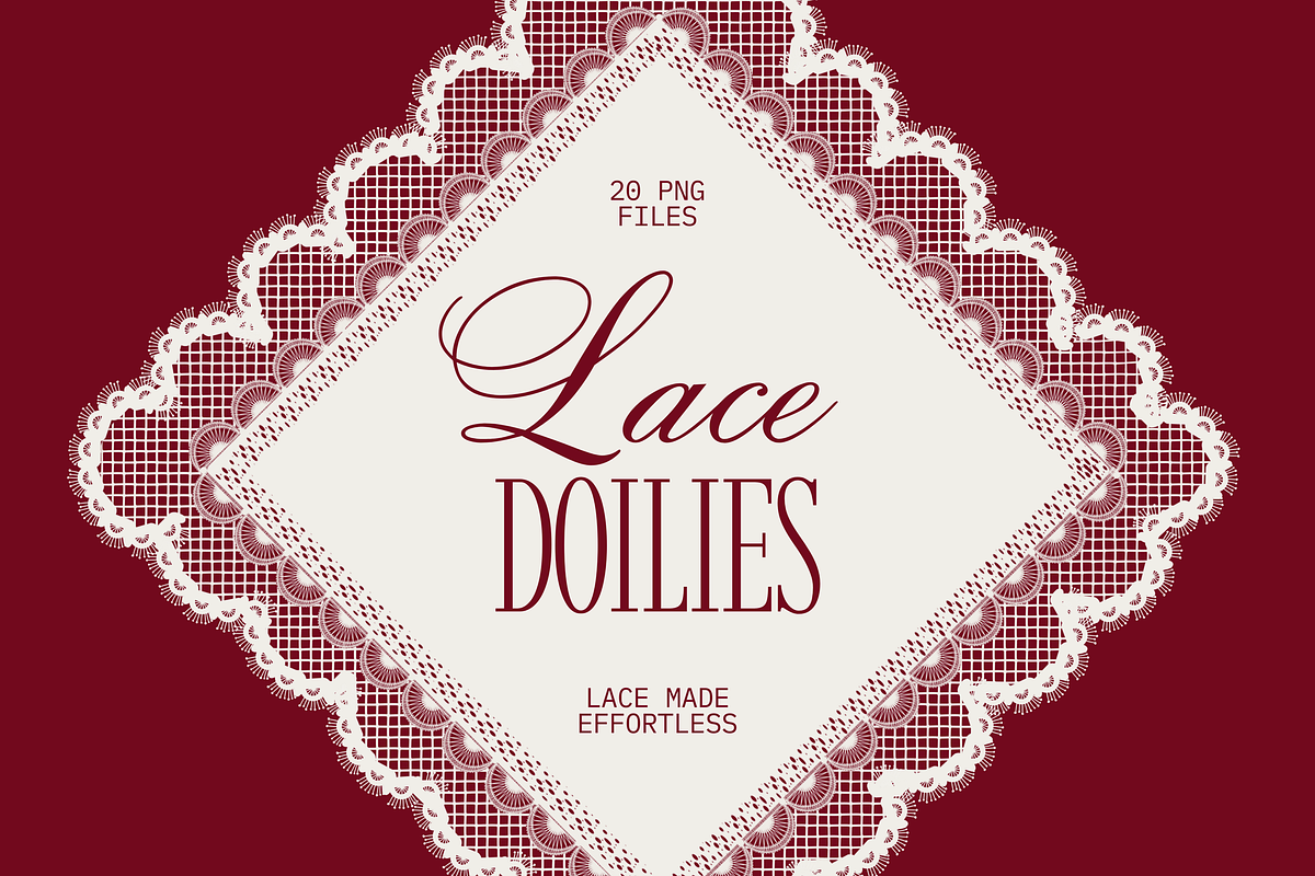 Lace Doilies Collection 20 PNG Files, an Object Illustration by Veronika Gotovceva (Photo 1 of 7)