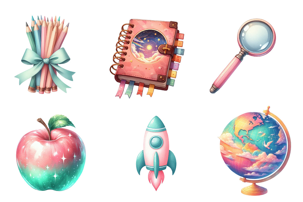 Cute Back to School Clipart, an Illustration by CreationArt (Photo 2 of 5)