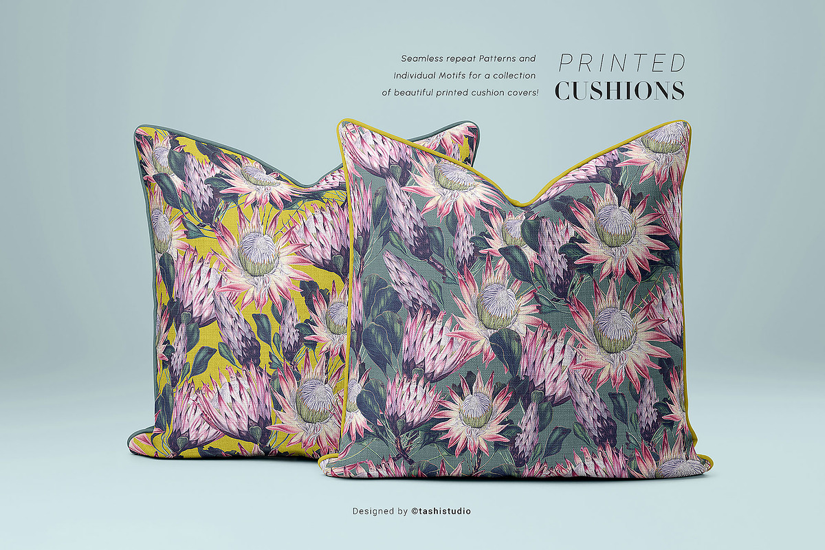 Exotic Protea Prints & Motifs, a Pattern Graphic by Pink Linen (Photo 10 of 10)