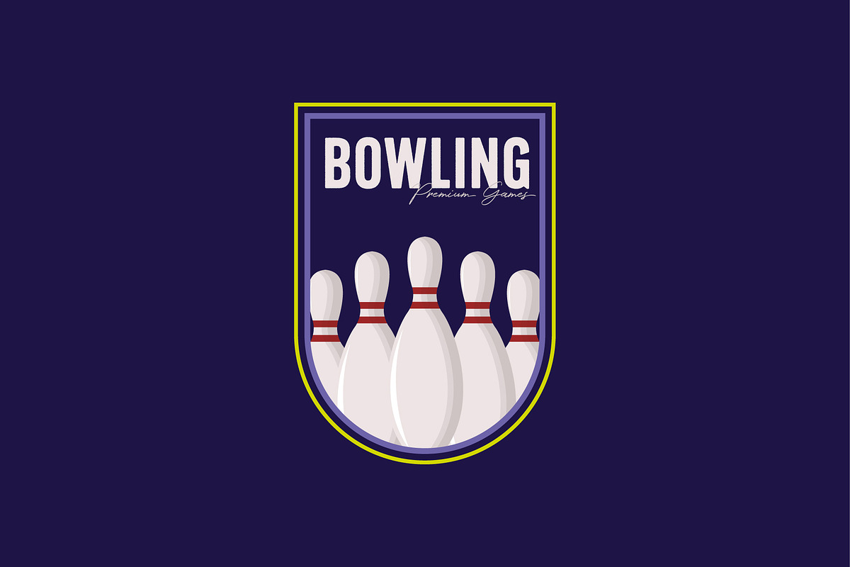 bowling club logo icon flat design, a Branding & Logo Template by Pyruos ID