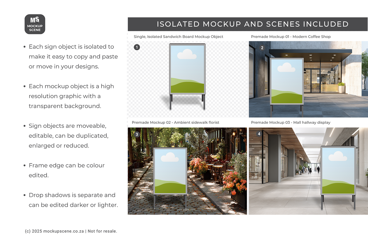 Sandwich Board Canva Smart Mockup, an Advertising Mockup by Mockup Scene (Photo 3 of 11)