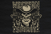 Western Cowboy Skull Print, a Decorative Illustration by Agor2012 shop (Thumbnail 5 of 8)