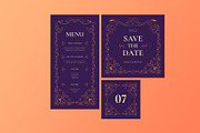 Purple Luxury Wedding Suite Template, an Invitation Template by Neermana (Thumbnail 4 of 4)