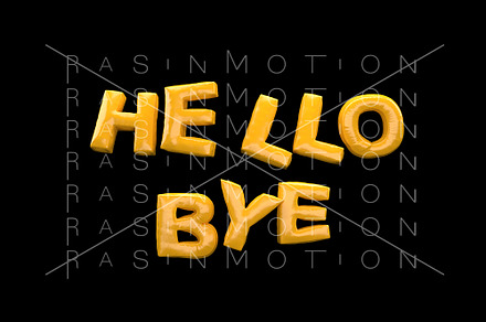 Inflatable Text Hello and Bye Eng