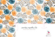 Rose Flowers Seamless Paper pack 012, a Pattern Graphic by Drawberx (Thumbnail 5 of 9)