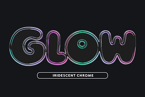 Modern Iridescent Chrome Text Effect, a Layer Style Add-On by studiogstock