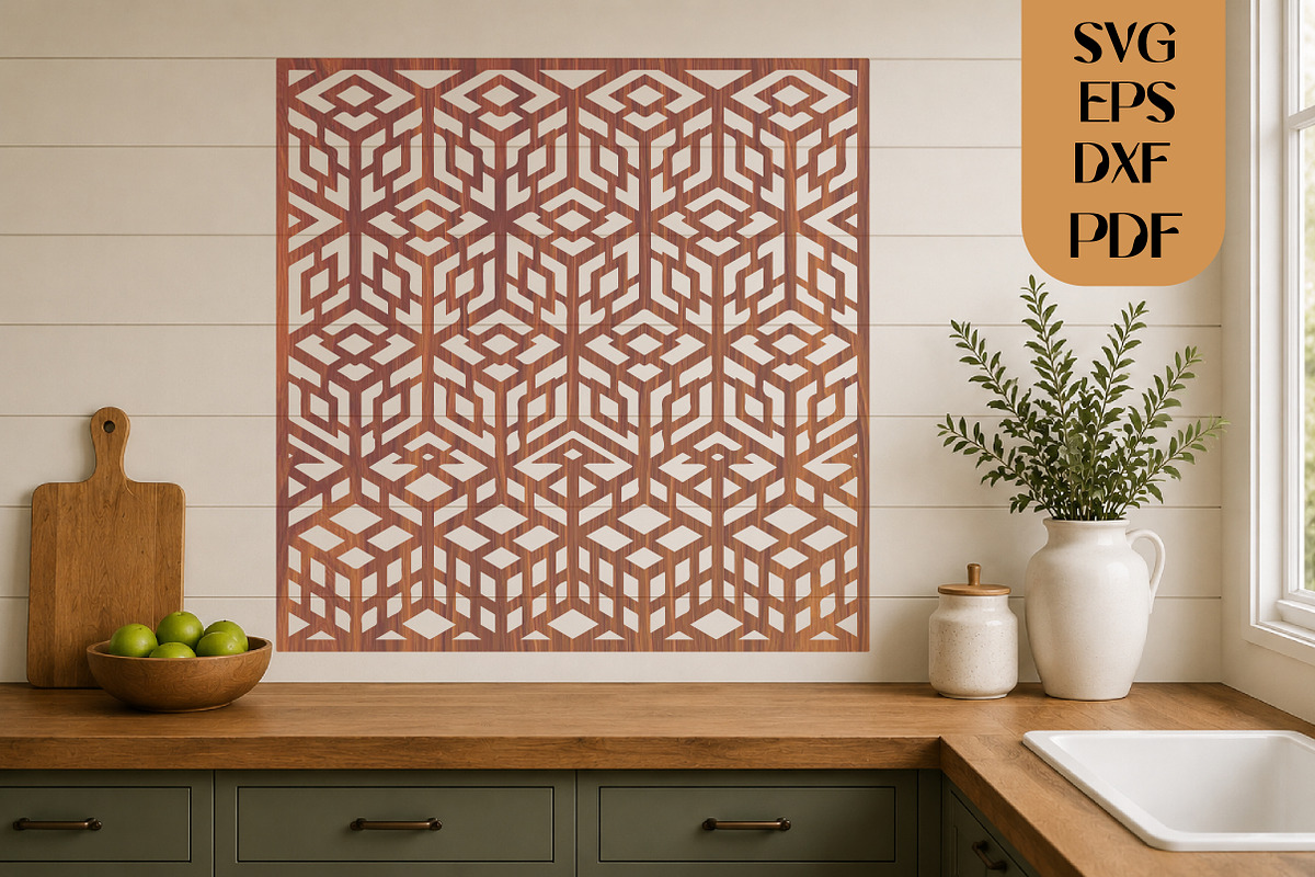 Modern Geometric Wall Art SVG, an Object Graphic by DreamCafeArt (Photo 4 of 4)