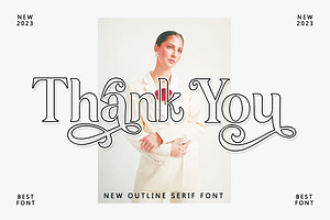 Hailey Santia Outline Serif