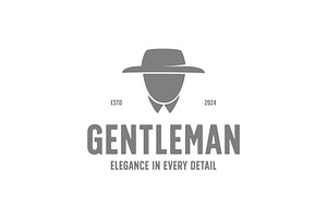 simple gentleman logo template icon, a Branding & Logo Template by Pyruos ID