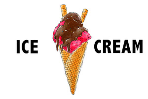 Hand-drawn Ice Cream