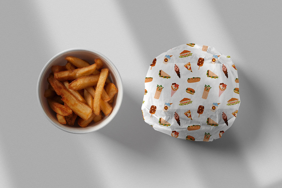 Street fast food seamless patterns, a Pattern Graphic by Good Studio (Photo 5 of 6)