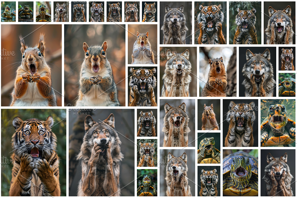 236 surprised animals, an Animal Photo by Handmadefont (Photo 5 of 241)