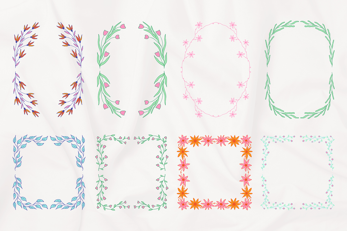 Hand-drawn floral clipart & patterns, a Decorative Illustration by CapriceMeDesigns (Photo 6 of 18)