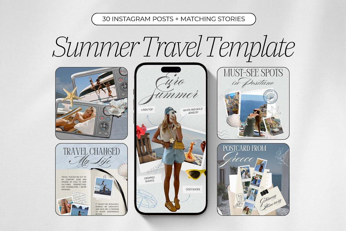 Summer Travel Instagram Templates