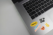 Laptop with Stickers Creation Mockup, a Mockup by Luuqas Design (Thumbnail 3 of 12)
