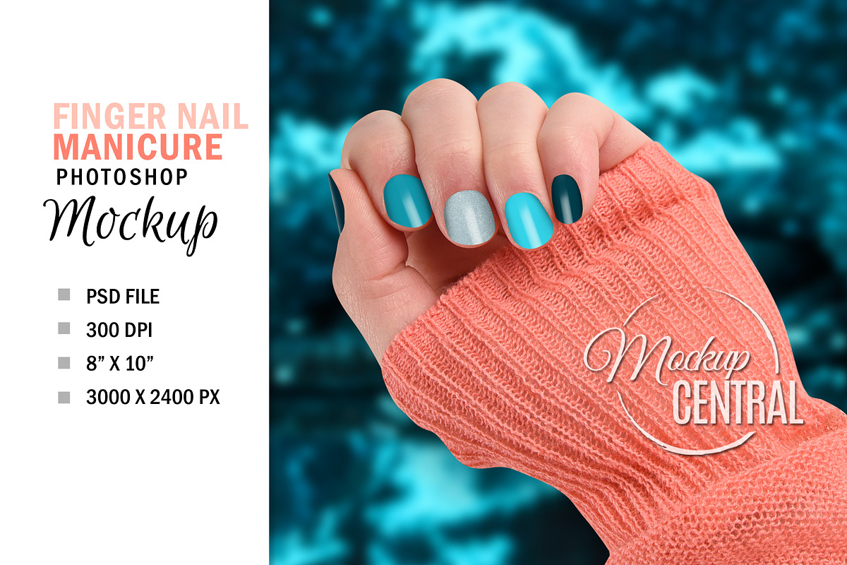 Finger Nail Mockup, Beauty Manicure, a Mockup by HaywireMedia & Mockups (Photo 4 of 4)