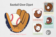 Baseball Glove Clipart, a Graphic by Artnoy (Thumbnail 1 of 5)