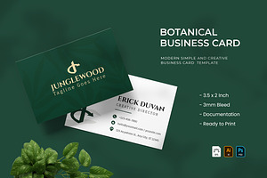 Botanical - Business Card, a Print Template by VUNIRA