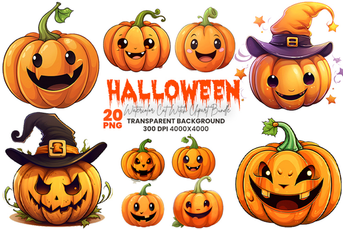 Halloween Pumpkin Sublimation PNG, a Seasonal Illustration by Creative Arslan (Photo 1 of 8)