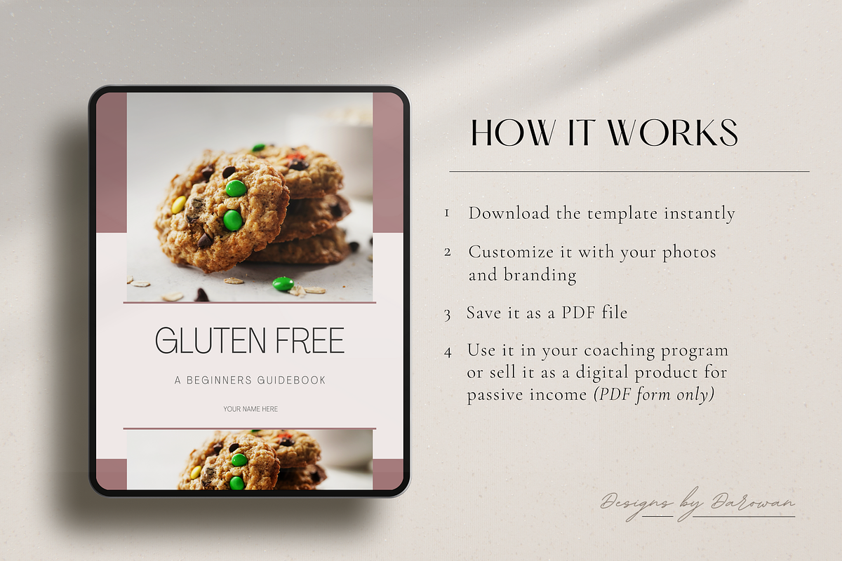Gluten-Free Beginners eBook | Canva, a Magazine Template by Designs by Darowan (Photo 9 of 10)