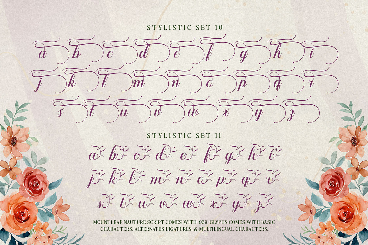 Mountleaf Typeface, a Script Font by alit design (Photo 15 of 20)